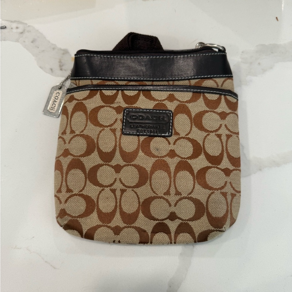 Coach Brown Signature Crossbody Bag